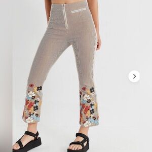 BDG Urban Outfitters Pants Floral Striped High Waisted Boot Cut Bottoms W27